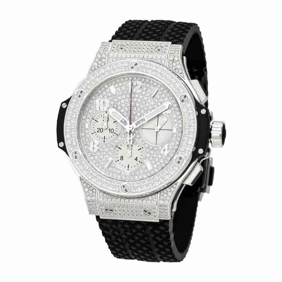 hublot-classic-fusion-chronograph-with-diamond-silver-dial-replica-1